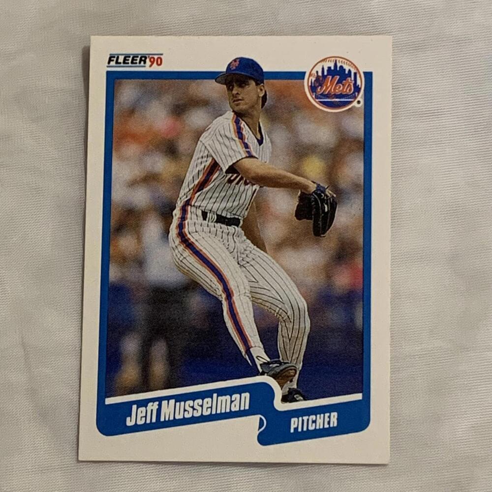 1990 Fleer Jeff Musselman Mets Baseball Card‎ #212